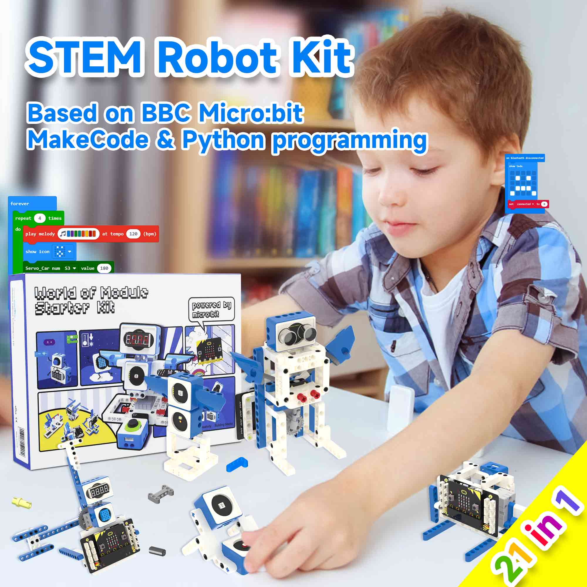 Diy Electronics Projects For Kids - Microbit V2 Akıllı Robot Araba Kiti