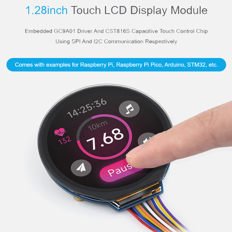 I2C Lcd Display - 1.28 İnç Dokunmatik LCD Ekran Modülü