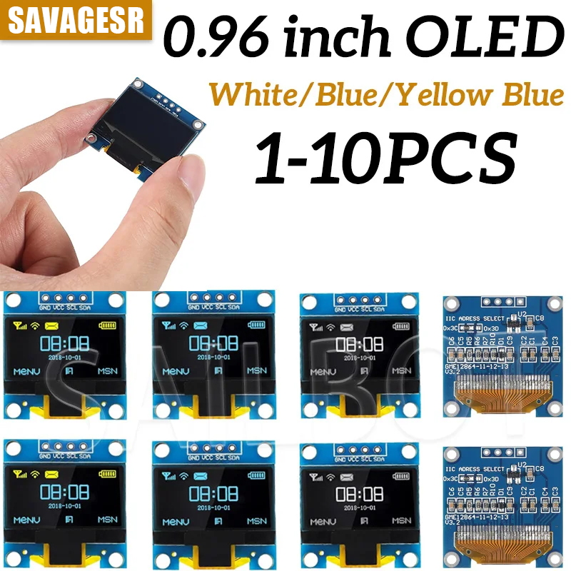 I2C Lcd Display - 1-10 adet 0.96 inç OLED ekran
