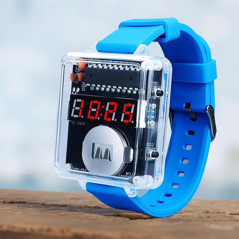 Diy Electronics Youtube - LED DIY Elektronik Saat Kiti Dijital