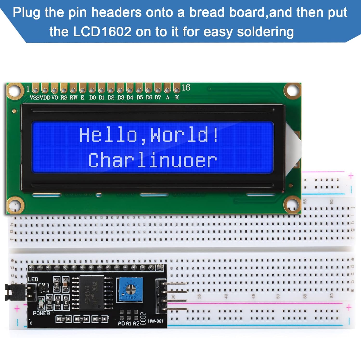 I2C Lcd Display - 1Set 1602 LCD 20*4 Mavi Ekran