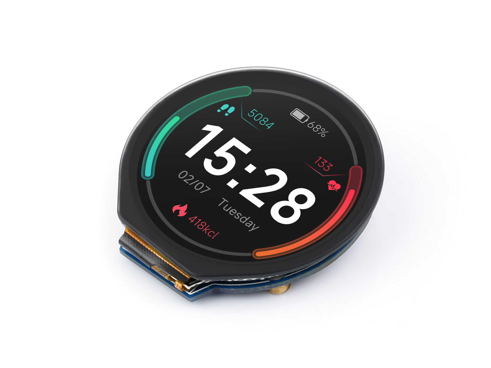 Waveshare 1.28 inç Yuvarlak LC - I2C Lcd Display incelemesi ve fiyatı