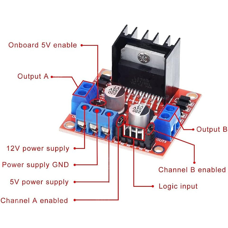 L298N sürücü panosu modülü L29 - L298N Motor Driver incelemesi ve fiyatı