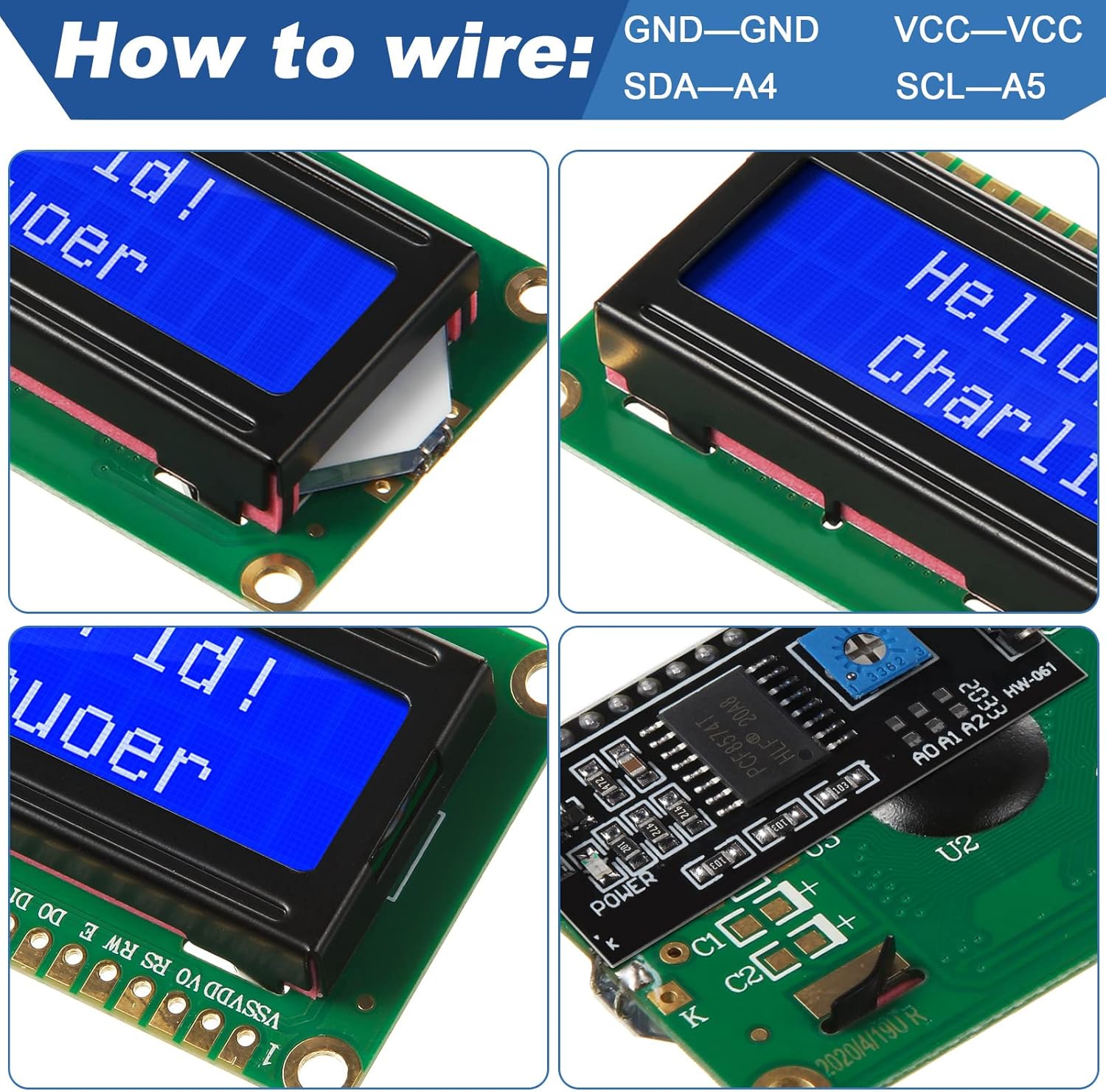 1Set 1602 LCD 20*4 Mavi Ekran  - I2C Lcd Display incelemesi ve fiyatı
